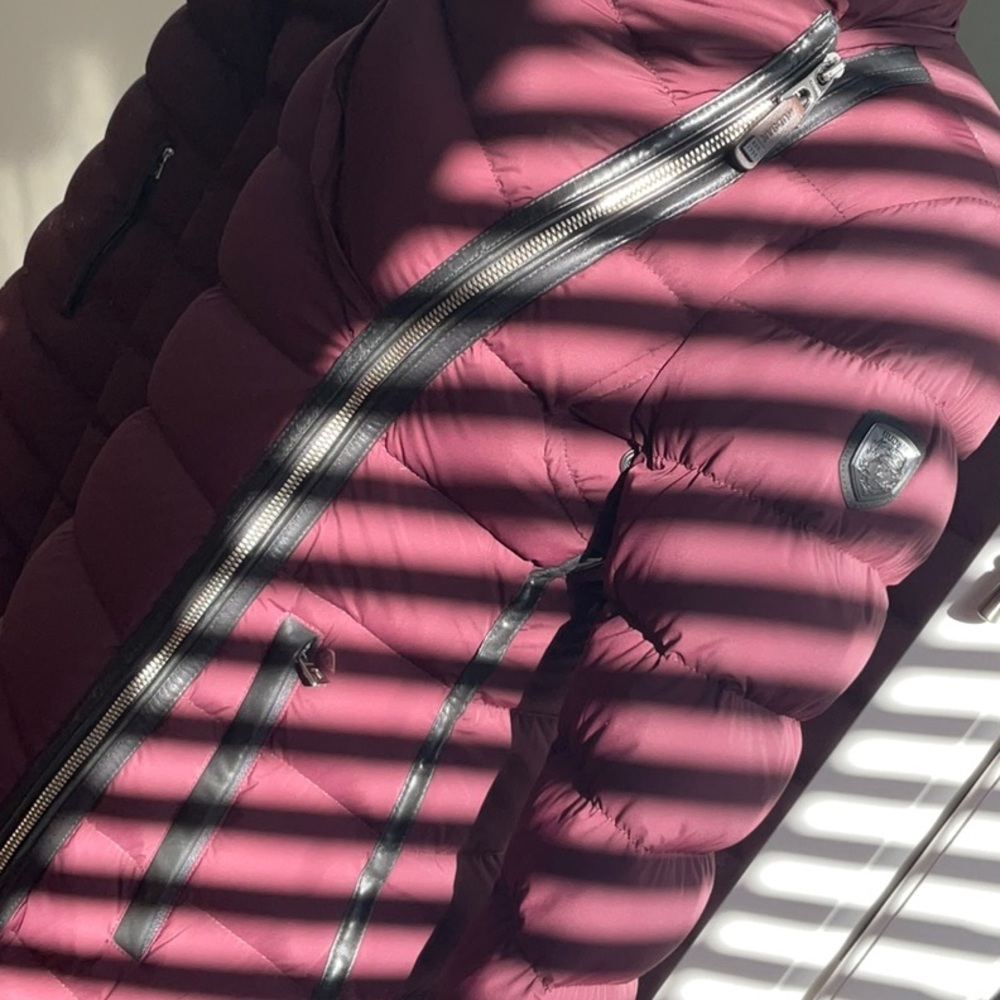 Rudsak Melodic Quilted Down Winter Coat / WITH OR WITHOUT FUR/ Burgundy / Medium - Picture 12 of 16